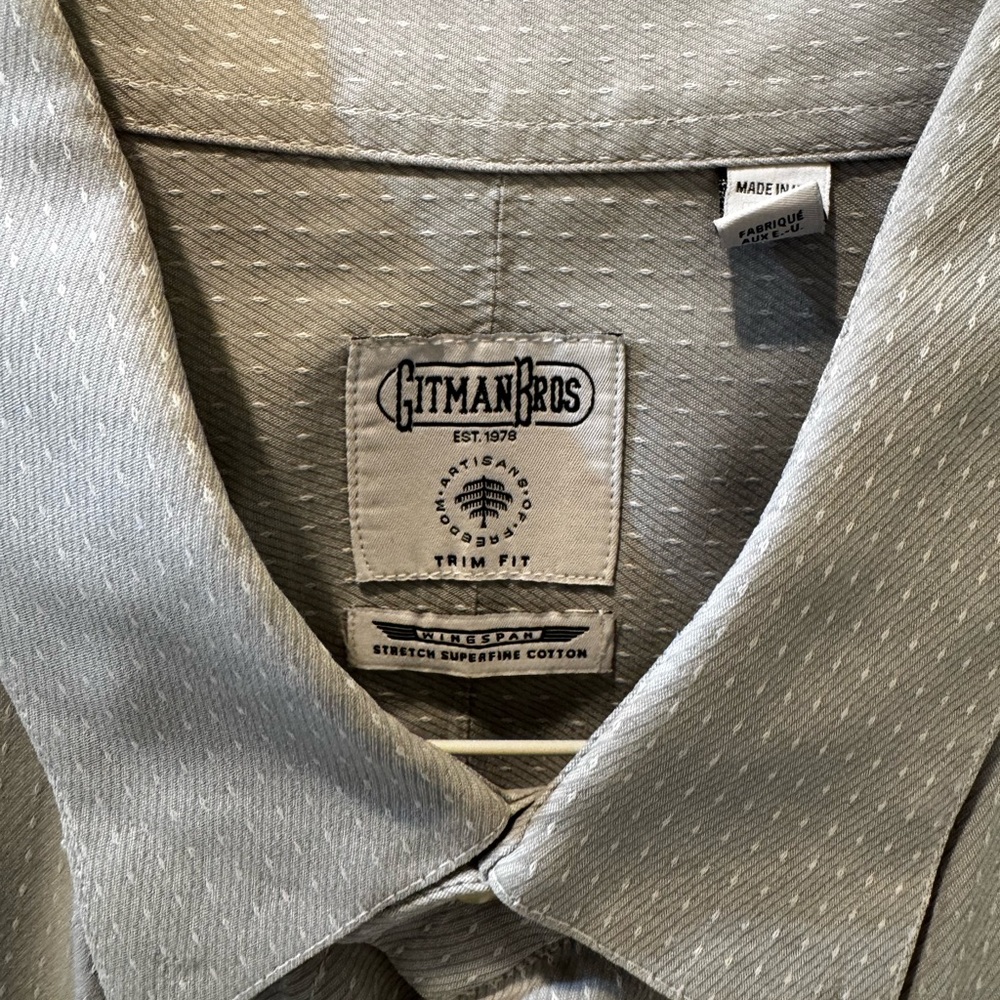Gitman Brothers Gray Casual Button Down Shirt